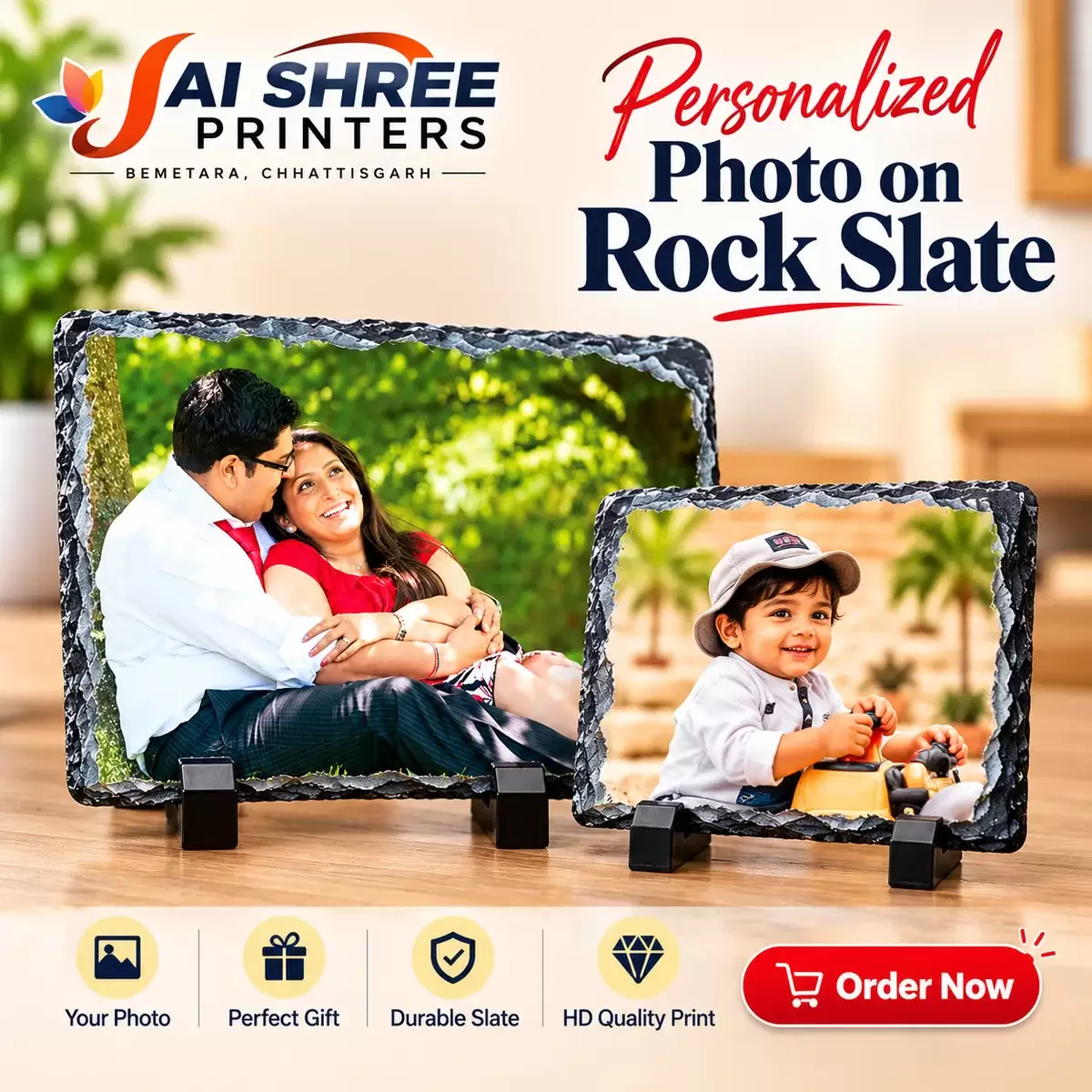 Photo on Rock Slate